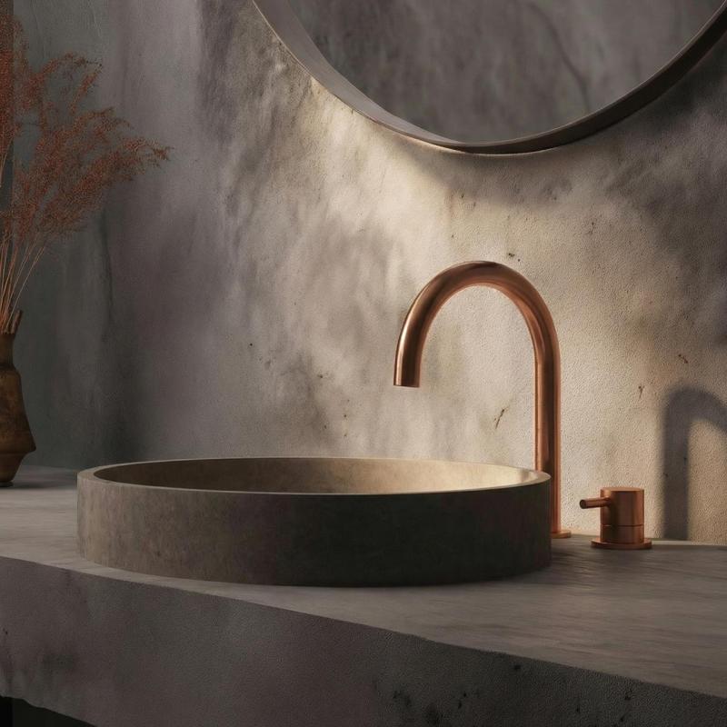 Waterevolution Flow 2-lyukú mosdócsaptelep PVD kefélt réz T1121UCPE