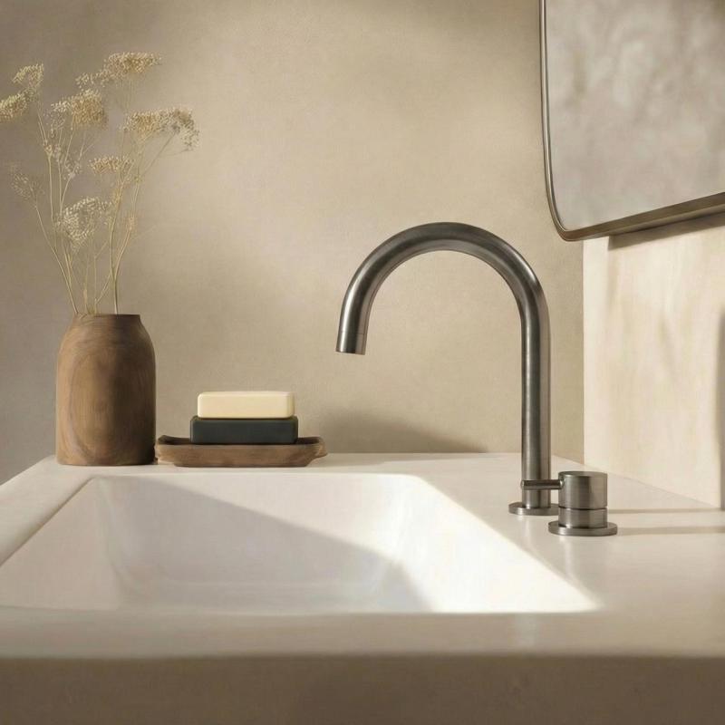 Waterevolution Flow 2 lyukú mosdócsaptelep PVD Gun Metal T1121UGME