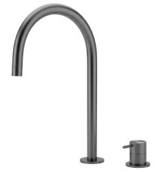 Waterevolution Flow 2 lyukas mosdócsap PVD Gun Metal magas U 200 mm kifolyóval T1122UGME