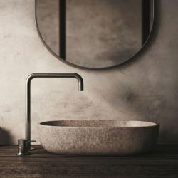 Waterevolution Flow 2-lyukú mosdócsaptelep magas kifolyóval 222 PVD Gun Metal T122HGME