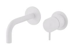 Waterevolution Flow ingebouwde wastafelkraan wit uitloop 10cm T116BBR-10