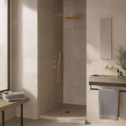 Waterevolution Flow beépíthető zuhanytermosztát 1 átállítócsappal, világos arany 1208954644