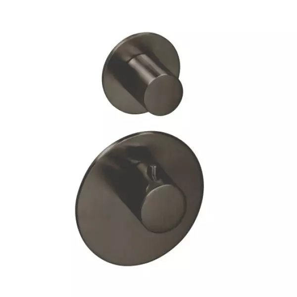 SB 316 AESTHETICS Ronde inbouwthermostaatkraan met 1 uitgang / stopkraan PVD geborsteld gepolijst gun metal 1208954896