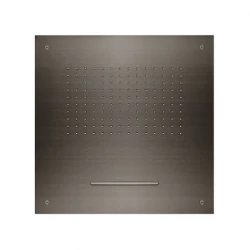 SB Square 316 Beépített esőzuhany vízeséssel 50x50cm mennyezeti zuhanyfej PVD gun metal 1208955320