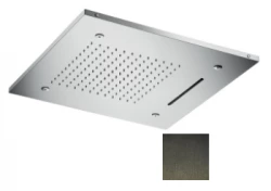 SB Chroemotherapie inbouw Regendouche met 3 straalsoorten 50x50 cm PVD Gun Metal 1208955449