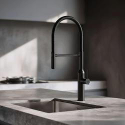 Quadri Stamford magas konyhai csaptelep rugalmas kifolyóval, matt fekete 1208956079