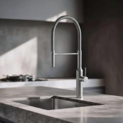 Quadri Stamford magas konyhai csaptelep rugalmas kifolyóval, rozsdamentes acél 1208956080