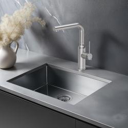 Quadri Stamford konyhai csaptelep kihúzható kifolyóval, rozsdamentes acél 1208956081