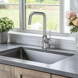 Quadri Stamford konyhai csaptelep rozsdamentes acélból, forgatható szögletes kifolyóval 1208956097