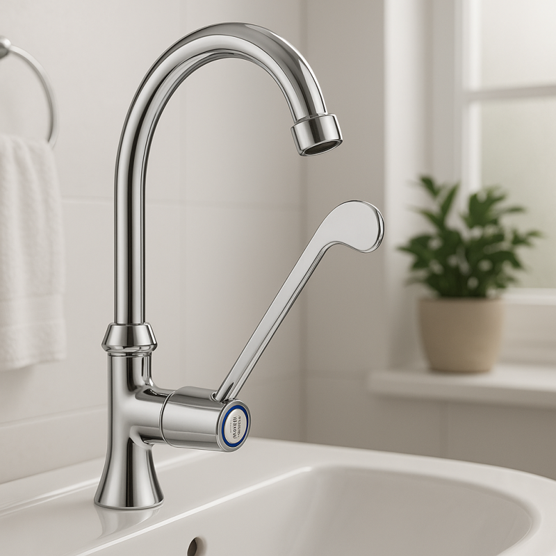 PB Clinic mozgáskorlátozottak számára készült hideg vizes csaptelep hosszú karral, króm, magas modell 1208956277