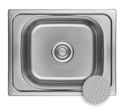 Ausmann Basic vászonmintázatú rozsdamentes acél felületi mosogató 50x40 cm szifonnal együtt 1208956977