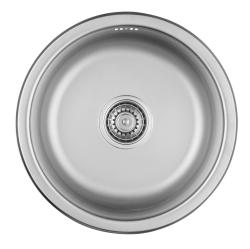 Ausmann Basic kerek rozsdamentes acél mosogató 43 cm beépítéssel, szifonnal együtt 1208956999