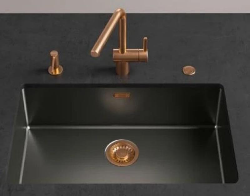 Franke Mythos mestermű Korfplugset gun metal túlfolyóval 112.0653.030