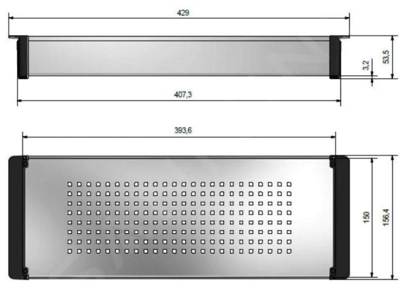Franke Kubus 2.0 rozsdamentes acél betét tálca 429x156mm modellhez kötött 112.0394.981