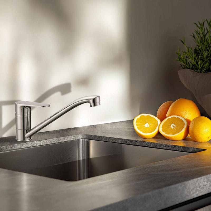 AquaTrimo Schubert egykaros konyhai keverőcsaptelep króm 21ST7072CM