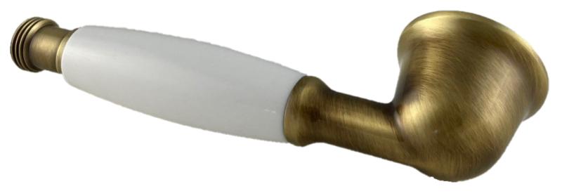 PB klasszikus bronz kézi zuhanyfej fehér fogantyúval 1208957104