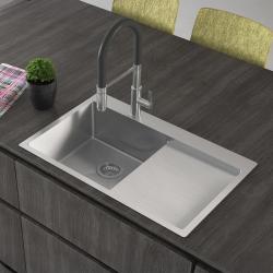 Ausmann Oder Blue roestvrijstalen spoelbak 78x50cm voor vlakbouw en opbouw met afdruipgedeelte 1208957122