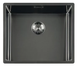 Lorreine Royal pistoolmetalen spoelbak 45x40 cm vlakbouw onderbouw en opbouw 45SP-GunMetal 1208957308