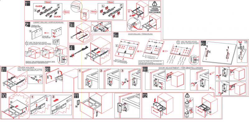 Franke Sorter Garbo 60-2 beépített hulladékrendszer 2 x 18 literes hulladékkuka 1210284027