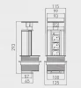 Indux Up & Down verzinkbare randaarde zwarte stopcontact in werkblad met 3 stopcontacten 1208957403