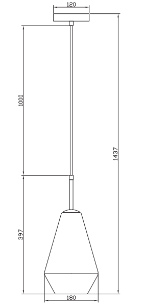 Decor Lime 397 mm magas modern borostyánszínű függőlámpa 7900