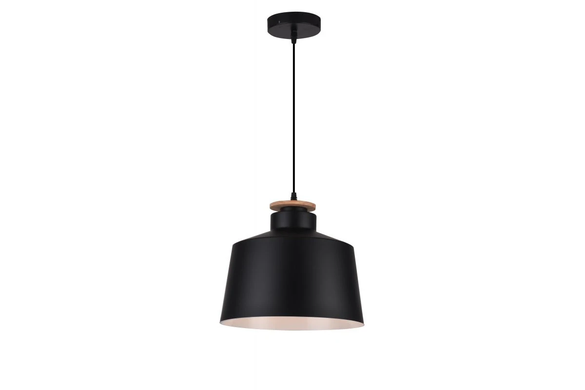 Decor Margus mat zwarte metalen hanglamp met houten toevoeging 2911

Dekor Margus matt fekete fém függőlámpa fa kiegészítéssel 2911