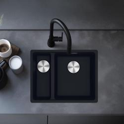 Franke Maris MRG 260-34-15 Fragranite Matt fekete mosogató Bal oldali lapba építhető
