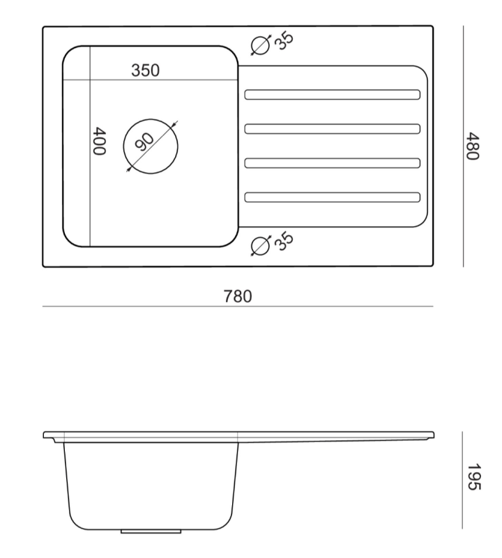 Quadri Fusion beépíthető rozsdamentes acél mosogató bézs gránit csepegtető résszel 78x48 megfordítható 1208957878
