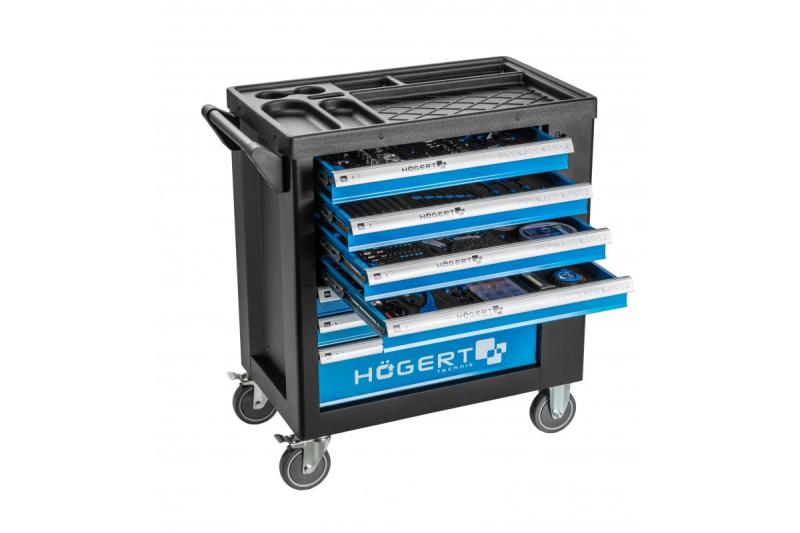 Hoegert 7 fiókos szerszámos szekrény oldalajtóval és 544 darab tartozékkal. 1208962010