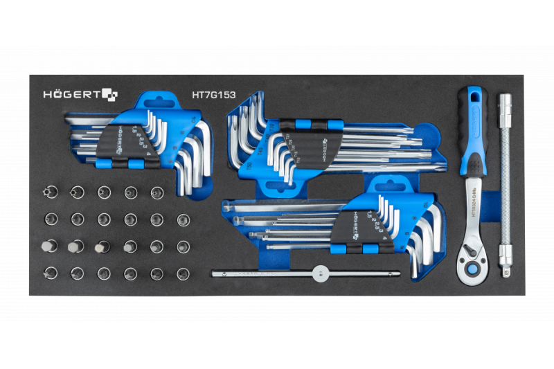 Hoegert 7 fiókos szerszámos szekrény oldalajtóval és 544 darab tartozékkal. 1208962010