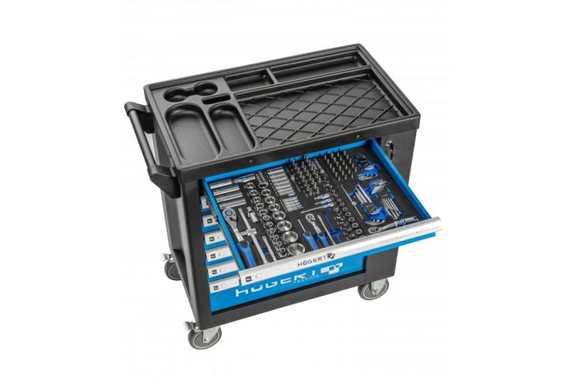 Hoegert 7 fiókos szerszámos szekrény oldalajtóval és 544 darab tartozékkal. 1208962010