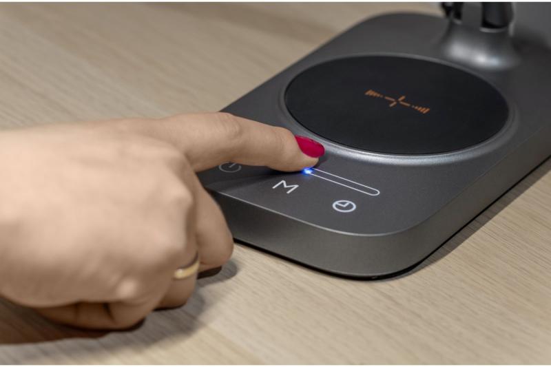 Bureau Decor lamp Bressi 8W 450lm AC220-240V 3-CCT Vezeték nélküli Töltés USB PF>0,5 RA>80 Szürke 1208962480