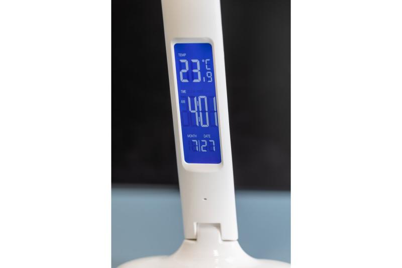 Decor Tafellamp GALACTIC LED 5W 240lm AC220-240V 50/60Hz változtatható színek (3000K 4000K 6000K) naptár ébresztőóra hőmérő fehér ház. 1208962484