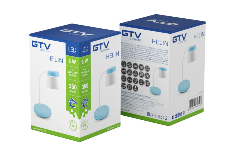 Decor Bureaulamp Helin 6W 350lm AC220-240V 3-CCT PF> 0,5 RA>80 Kék 1208962493