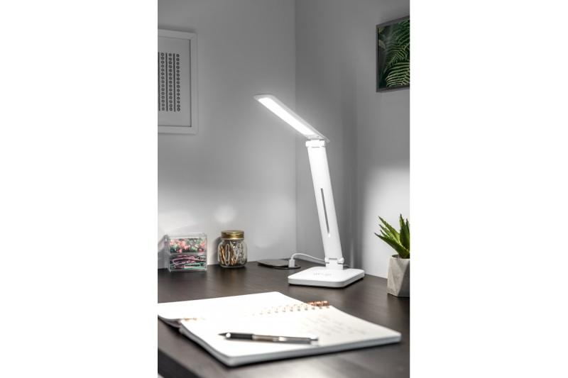 Decor IZUKA LED asztali lámpa 6W 400lm AC220-240V 50/60Hz CCT indukciós töltő fehér. 1208962496