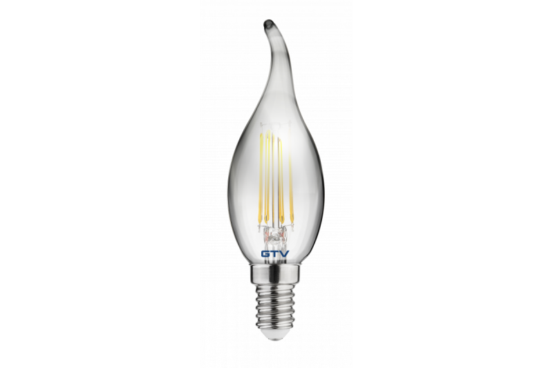 Dekoratív LED fény, FILAMENT, C35L, 27006, E14, 4W, 240lm, AC220-240V/ 50-60Hz, RA>80, 360° 1208962696