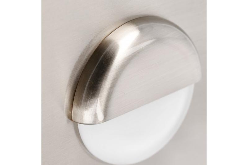 LED dekorációs lépcső világítótest ESCADA OB DC12V kerek matt üveg burával, 0,8W, 70lm, 4000K, rozsdamentes acél kábel, 150 cm