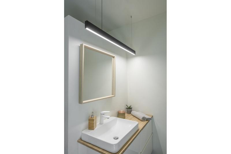 LED díszlámpatest LIVIA 40W 3600lm AC220-240V 50-60Hz 100° RA>80 IP20 AL/PC 4000K 120cm fekete. 1208962913