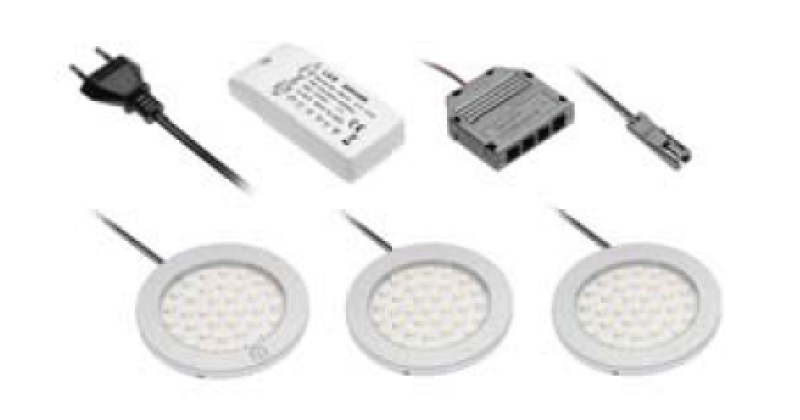 Decor cucina Konyhai világítás készlet 3 spotlámpával kapcsolóval meleg fehér fény 1208963267