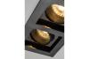 Ceiling spot light fixture RUBIO, 187x102mm, IP20, square, double, black