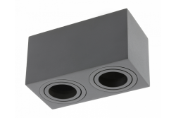 Dekor Plafonlámpa AVEIRO DUO alumínium 160x80x85mm IP20 max 20W*2 négyzet alakú fekete. 1208963824