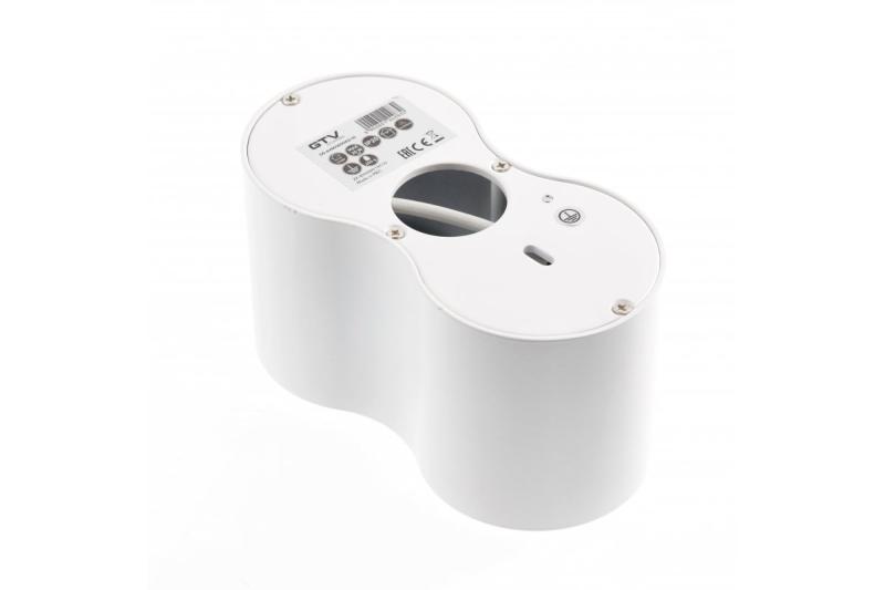 Dekor Mennyezeti lámpatest AVEIRO DUO alumínium 160x80x85mm IP20 max 20W*2 kerek fehér. 1208963827