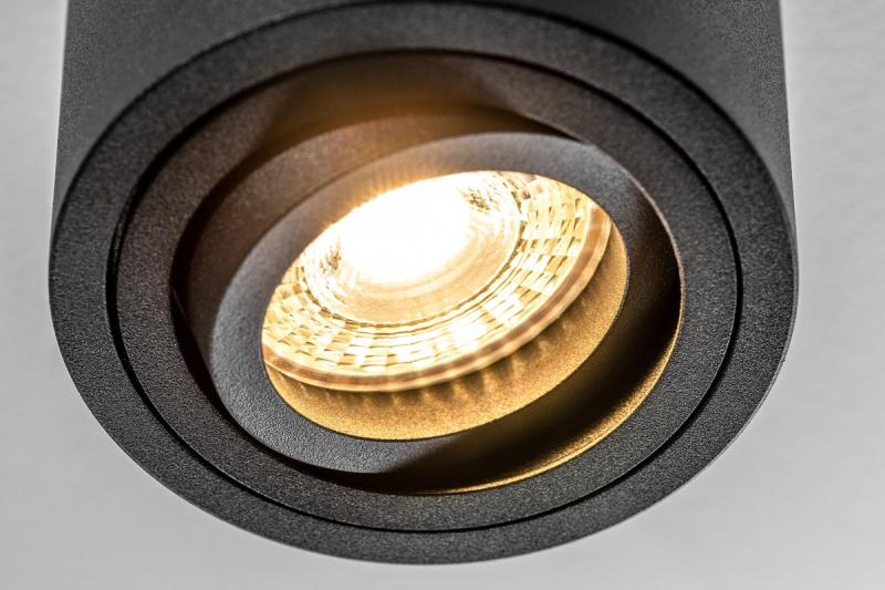 Dekor Plafonlámpa AVEIRO alumínium 80x85mm IP20 max 20W kerek fekete. 1208963830