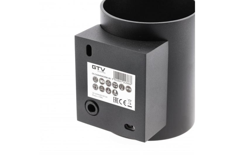 Dekorációs fali lámpatest CAMPIONE alumínium G9 IP20 max. 40W IP20 kerek fekete. 1208963851