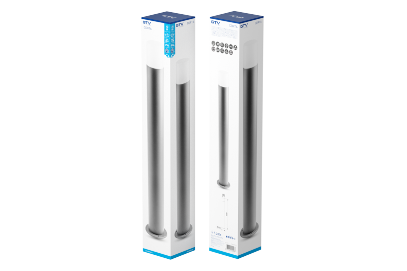 Decor Tuinarmatuur CORTA-P 80 E27 MAX.25W IP44 AC220-240V 50-60Hz antraciet paal. 1208963863