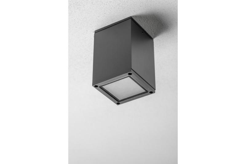 Decoreer Plafondarmatuur LENTO alumínium 100x130 IP54 max 35W négyzet grafit. 1208963923