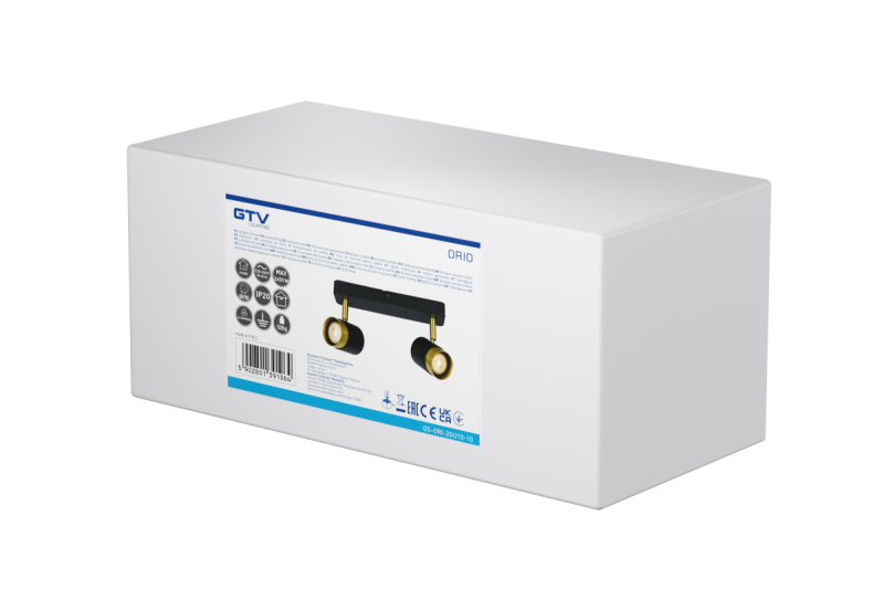 Decor Plafonddísz ORIO alumínium 24.0x5.5x14.0 IP20 2*GU10 max. 50W kerek fekete. 1208963965