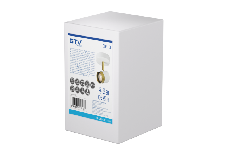 Decor Plafondarmatuur ORIO aluminium 11,6x5,6x11,5 IP20 1*Gu10 max. 50W rond wit. 1208963968