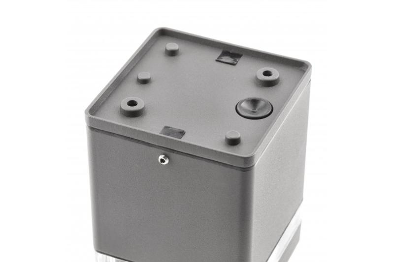 Decor Plafondarmatuur RIVEN alumínium 102x120 IP54 max 35W négyzet grafit. 1208963983