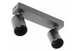 Dekor Plafonlámpa SANTO alumínium IP20 max. 20W*2 dupla kerek fekete. 1208963997